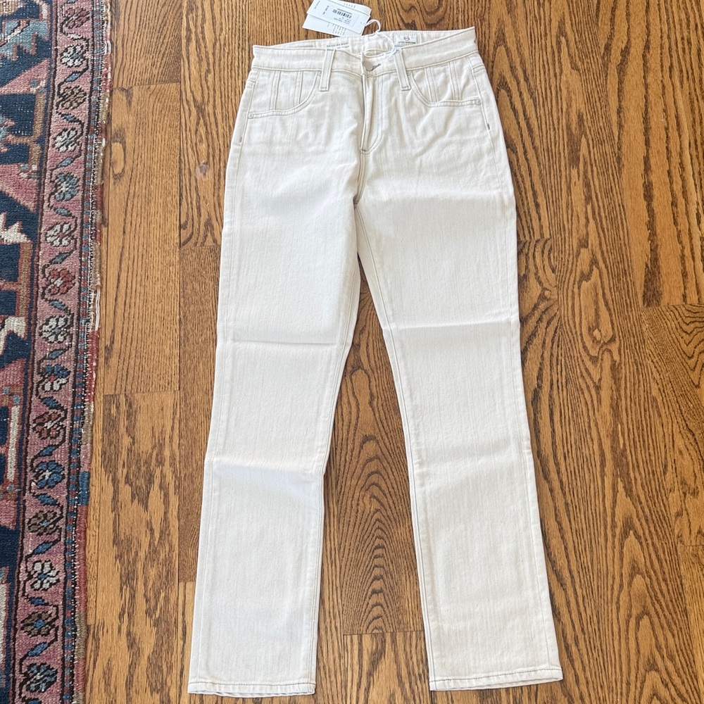 AG NWT Cream Paneled Mari  Cream Jeans